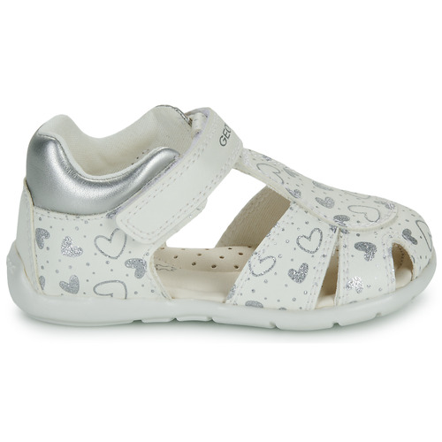 Geox - B ELTHAN GIRL - Blanc / Argenté