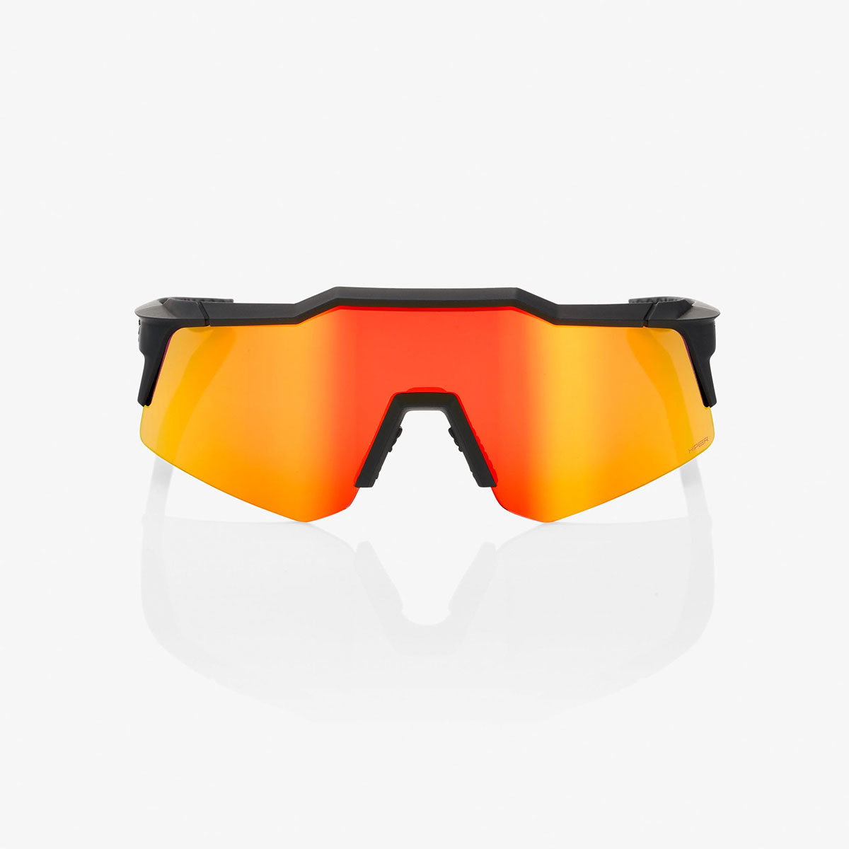 100% Speedcraft XS Sport Zonnebril Zwart met HiPER Red Multilayer Mirror Le