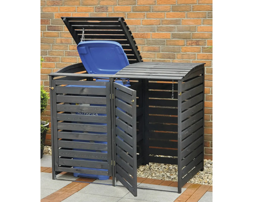 Promadino Vario III opbergbox voor 2 bakken, 148 x 92 x 122 cm, antraciet