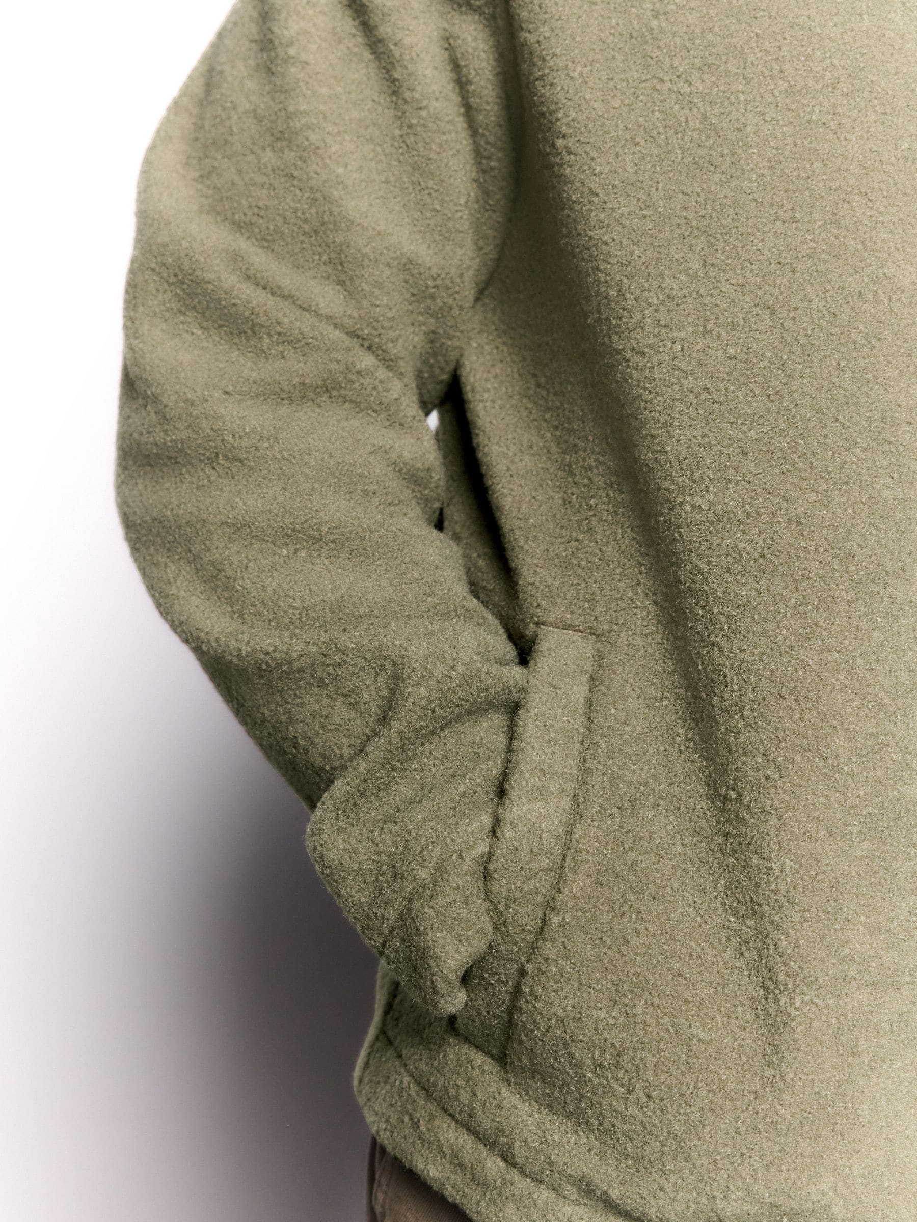 Kakigroen - Wol-look fleece overshirt