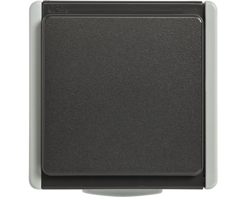Opbouw, vochtbestendige contactdoos IP54 lichtgrijs/donkergrijs Standaard IP54