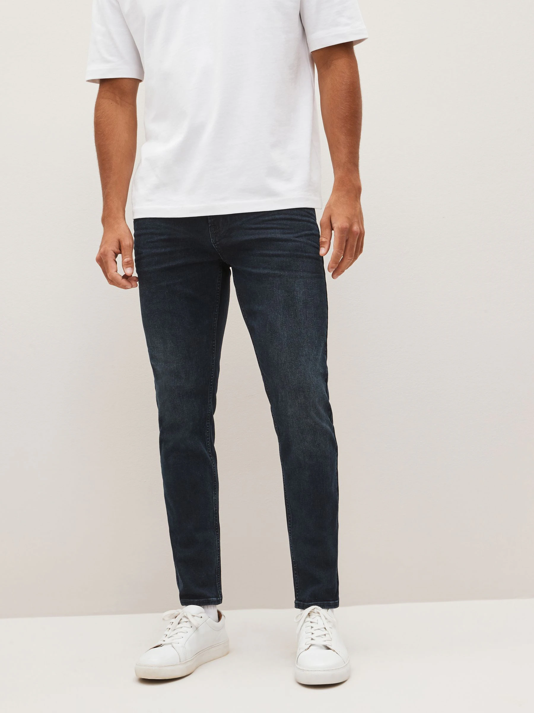 Blauw-zwart - Enkele - Skinny fit klassieke stretchy jeans