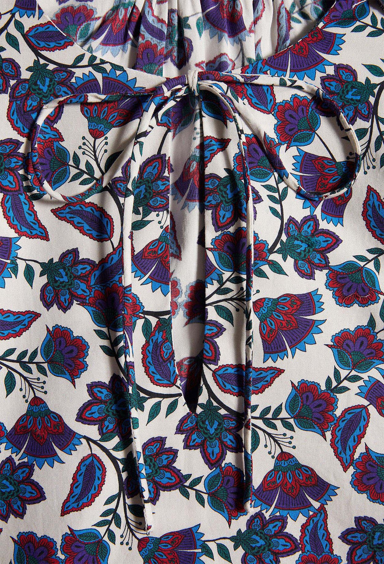 Blouse &agrave; fleurs en coton biologique