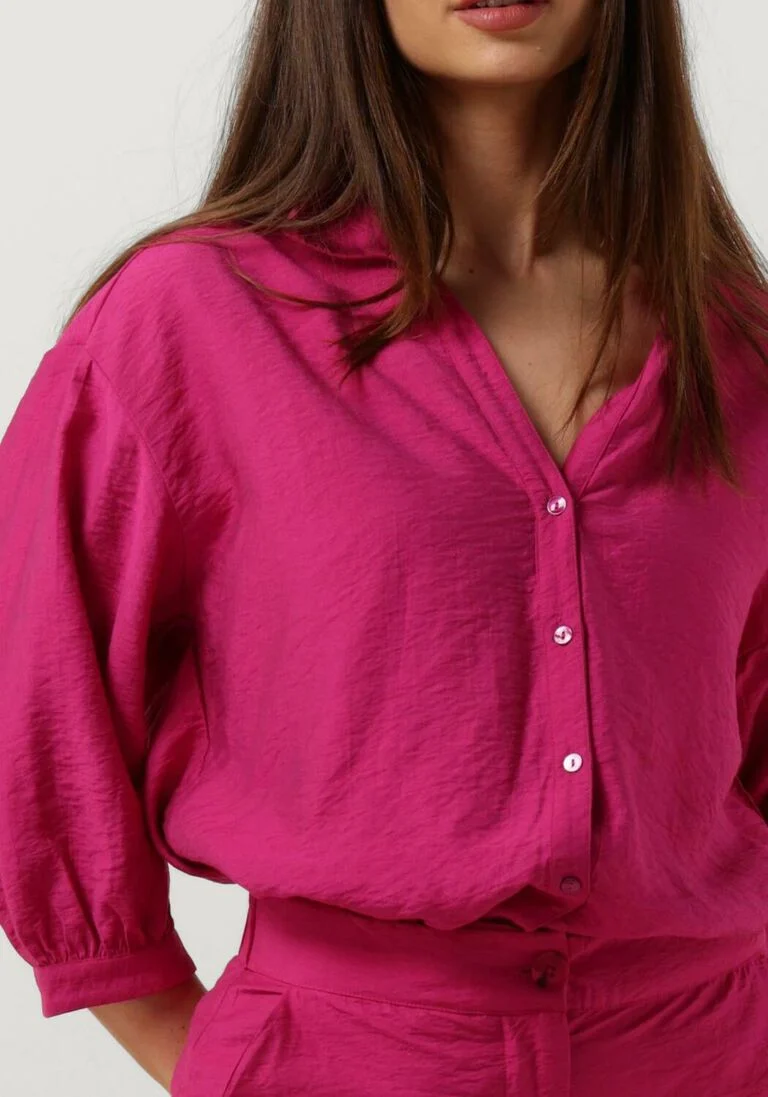 POM AMSTERDAM roze pom amsterdam blouse violet fuchsia blouse