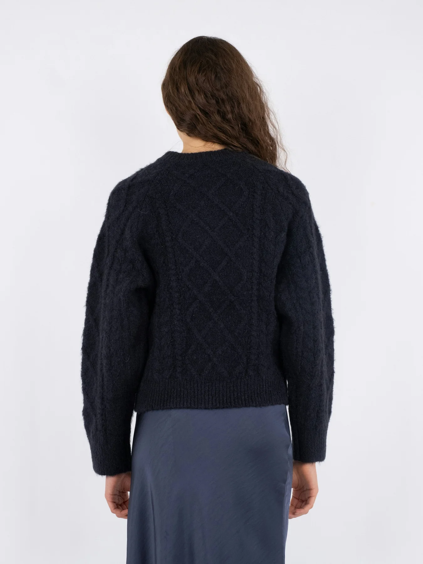 Neo Noir Selda Cable Soft Knit Cardigan