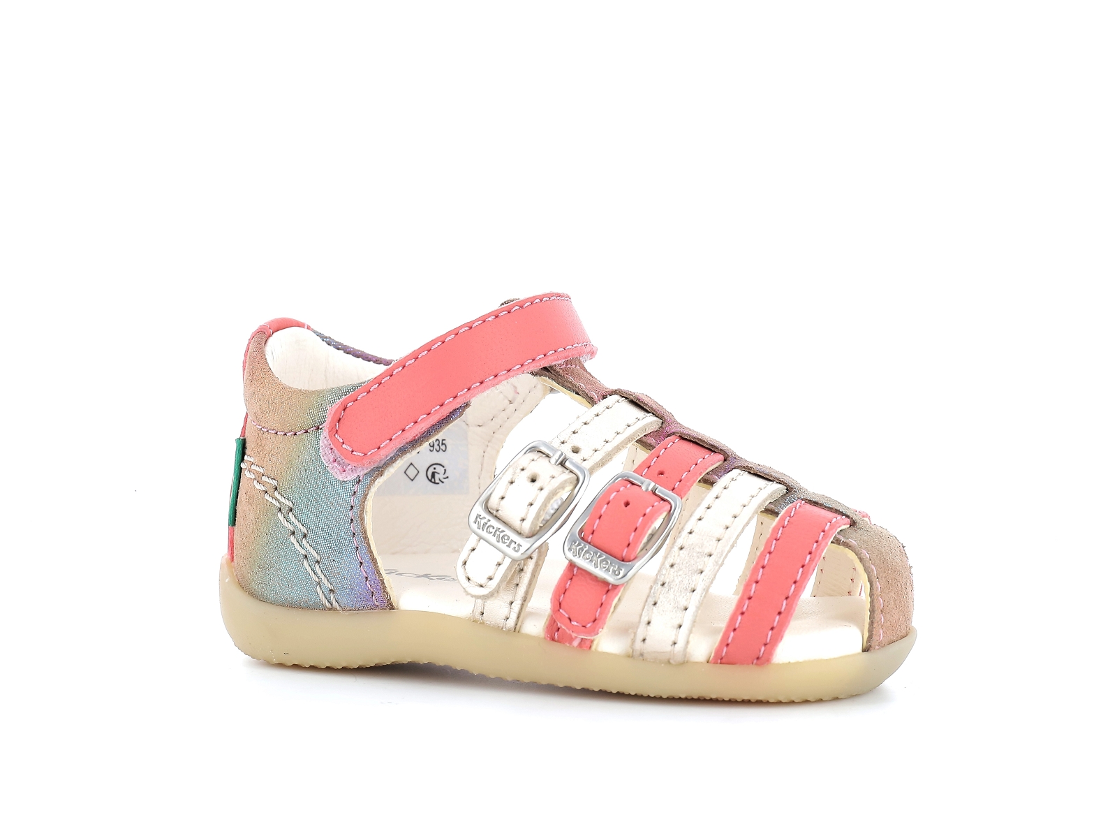 Kickers-BIGKRO Cuir Rose