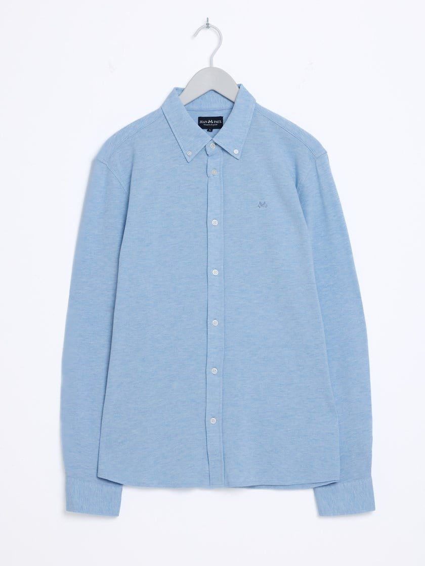 Dominique pique skjorte Chambray Blue