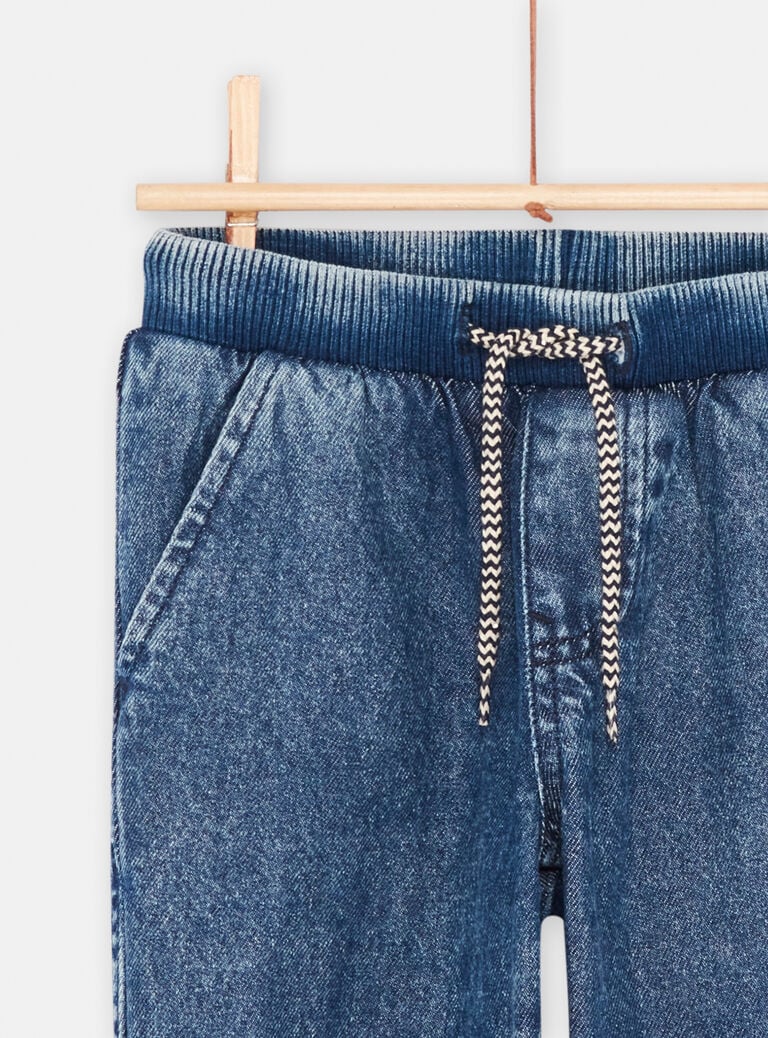 Jean bleu à taille élastiquée garçon