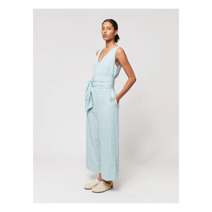 Bobo Choses Combinaison Ceinturée Vichy - Collection Femme  | Bleu turquoise