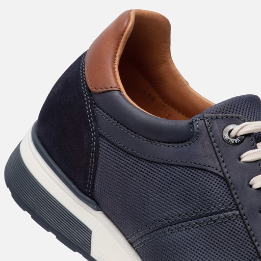 Van Lier Positano Sneakers blauw Nubuck