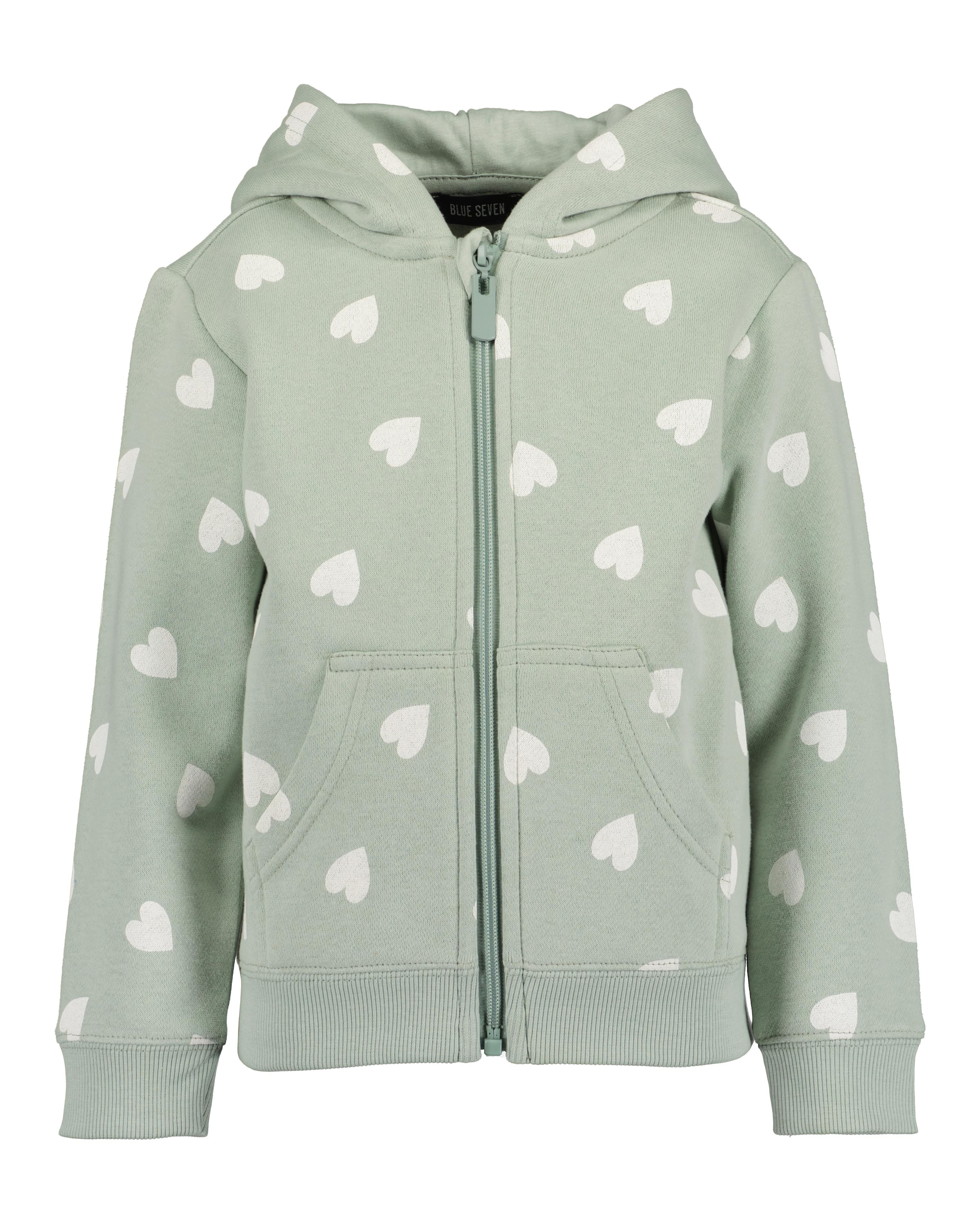 Blue Seven Kapuzensweatjacke , im tollen Herzen-Alloverdruck