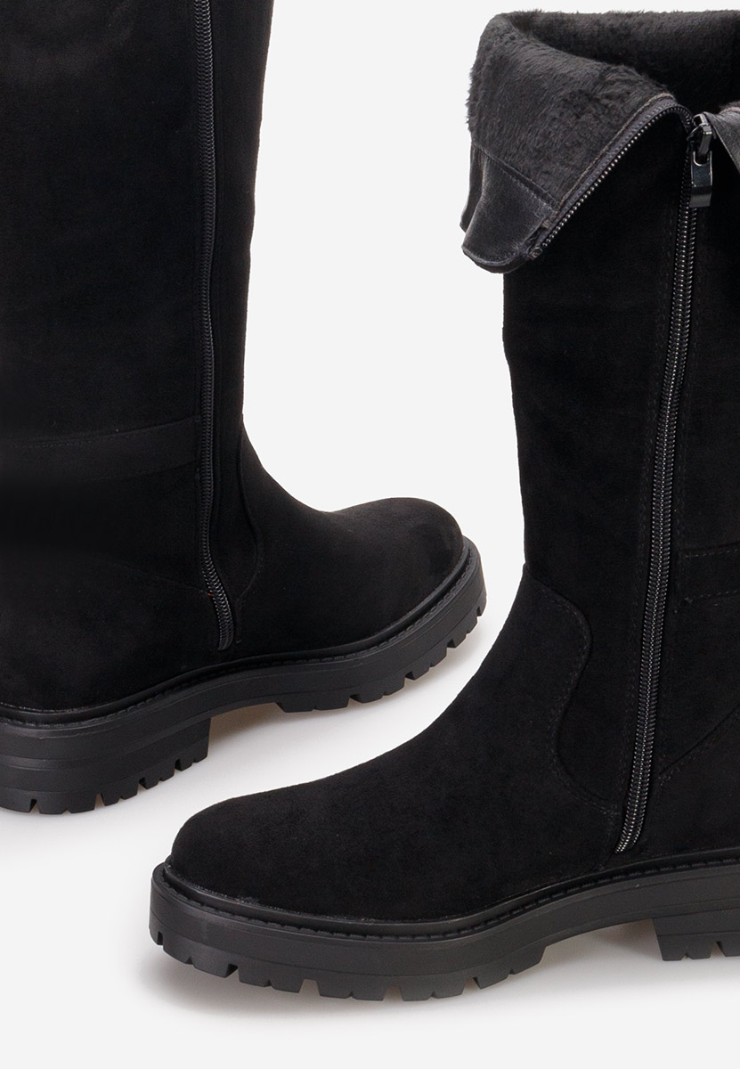 Bottes plates femme noires Maleen