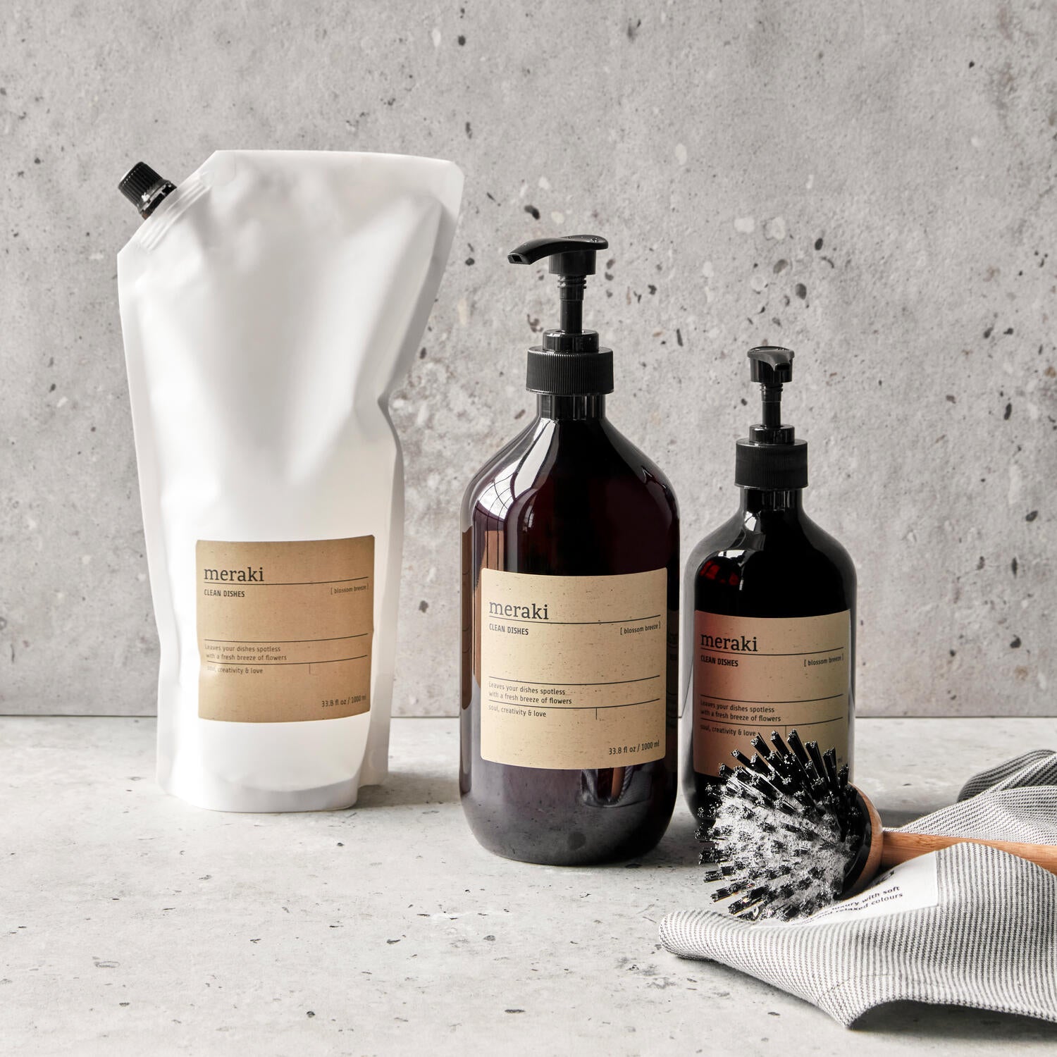 Meraki  Opvaskemiddel refill, 1000 ml - Blossom breeze