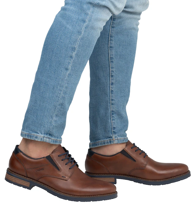 Rieker Schnürschuh  mit Stretch, Freizeitschuh, Halbschuh, Schnürschuh