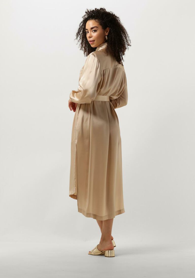 SEMICOUTURE gouden semicouture midi jurk fillipa dress