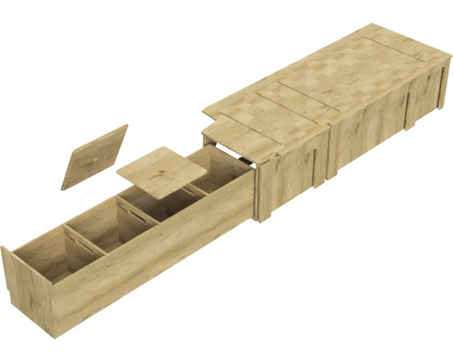 Buildify Campingbox Grace bedsysteem, links in de lengterichting, voor VW T5/T6, 1800x1165x406 (LxBxH) (zonder montage- en bevestigingsmateriaal)