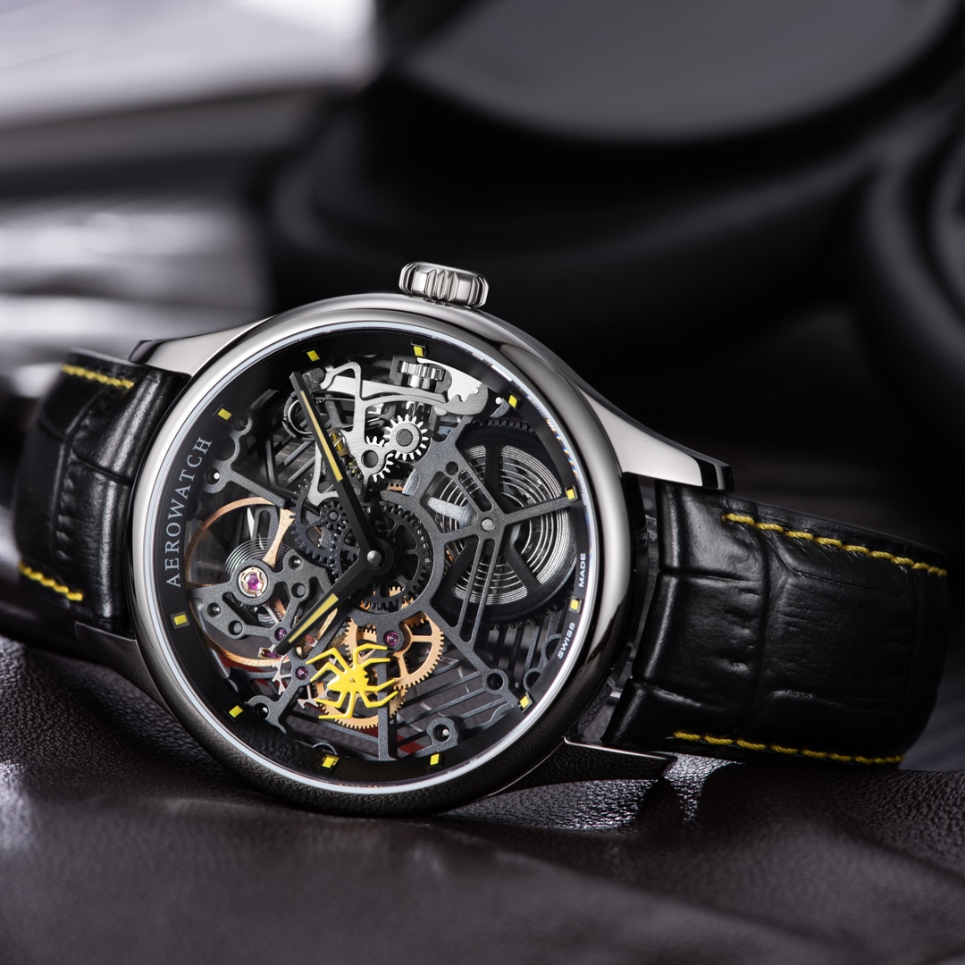 Aerowatch Renaissance Spider Skeleton Silbrig / Gelb
