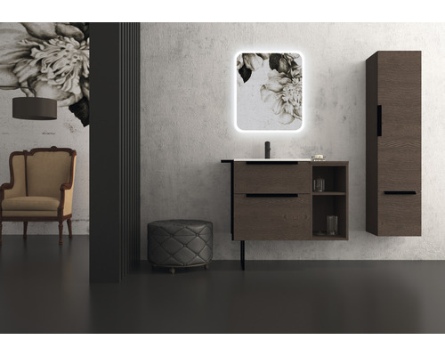Badkamermeubel Baden Haus Urban BxHxD 60 x 62 x 46 cm Frontkleur: donker essenhoutdecor