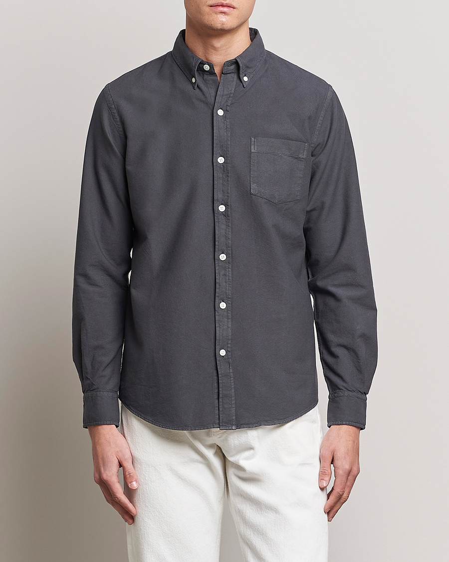Colorful Standard Classic Organic Oxford Button Down Shirt Lava Grey