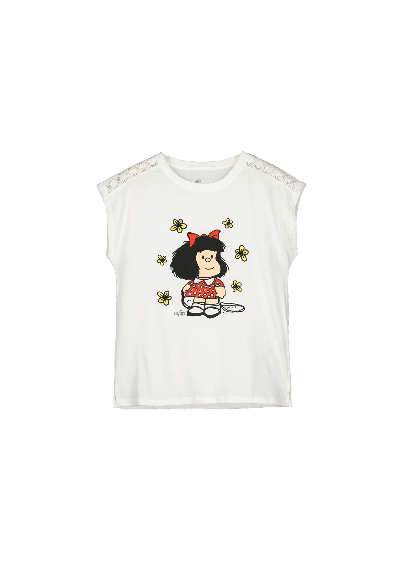 Camiseta de crochê com mangas compridas - amarela