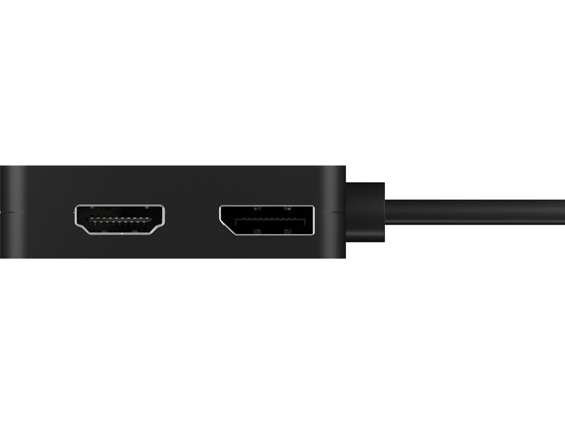 ICY BOX Adapter IB-DK1104-C USB Type-C - DisplayPort/DVI-D/ Vier in einem USB-C-Videoadapter