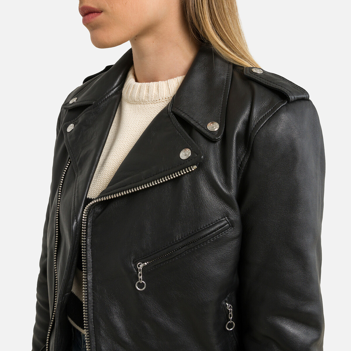 SCHOTT<br>Perfecto em pele de cordeiro, LCW8600