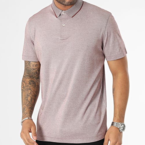 Polo Manches Courtes Leroy Cool Max Bordeaux Chiné