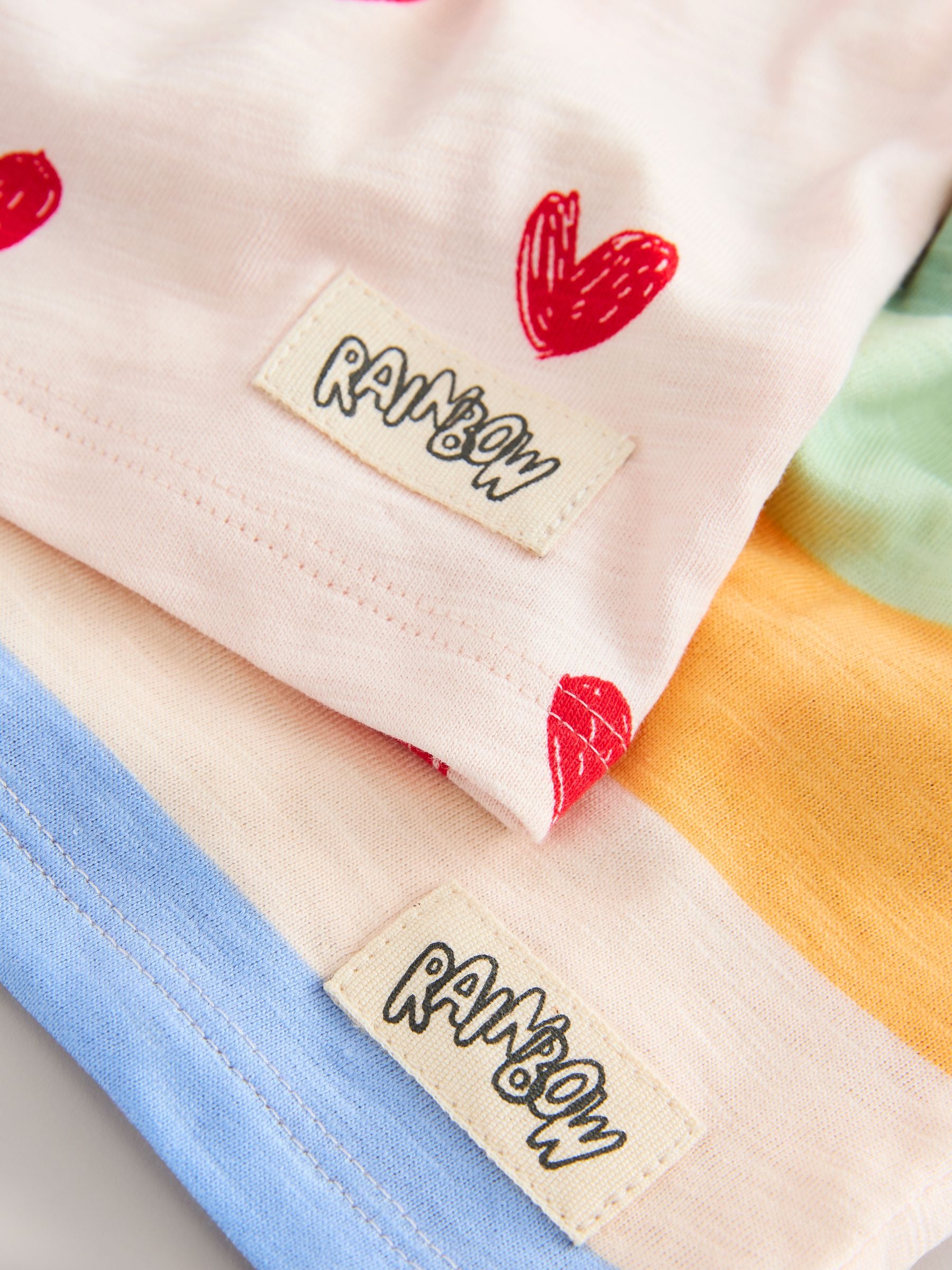 Regenboog - Tops met lange mouwen set van 4 (3mnd - 7 jr)