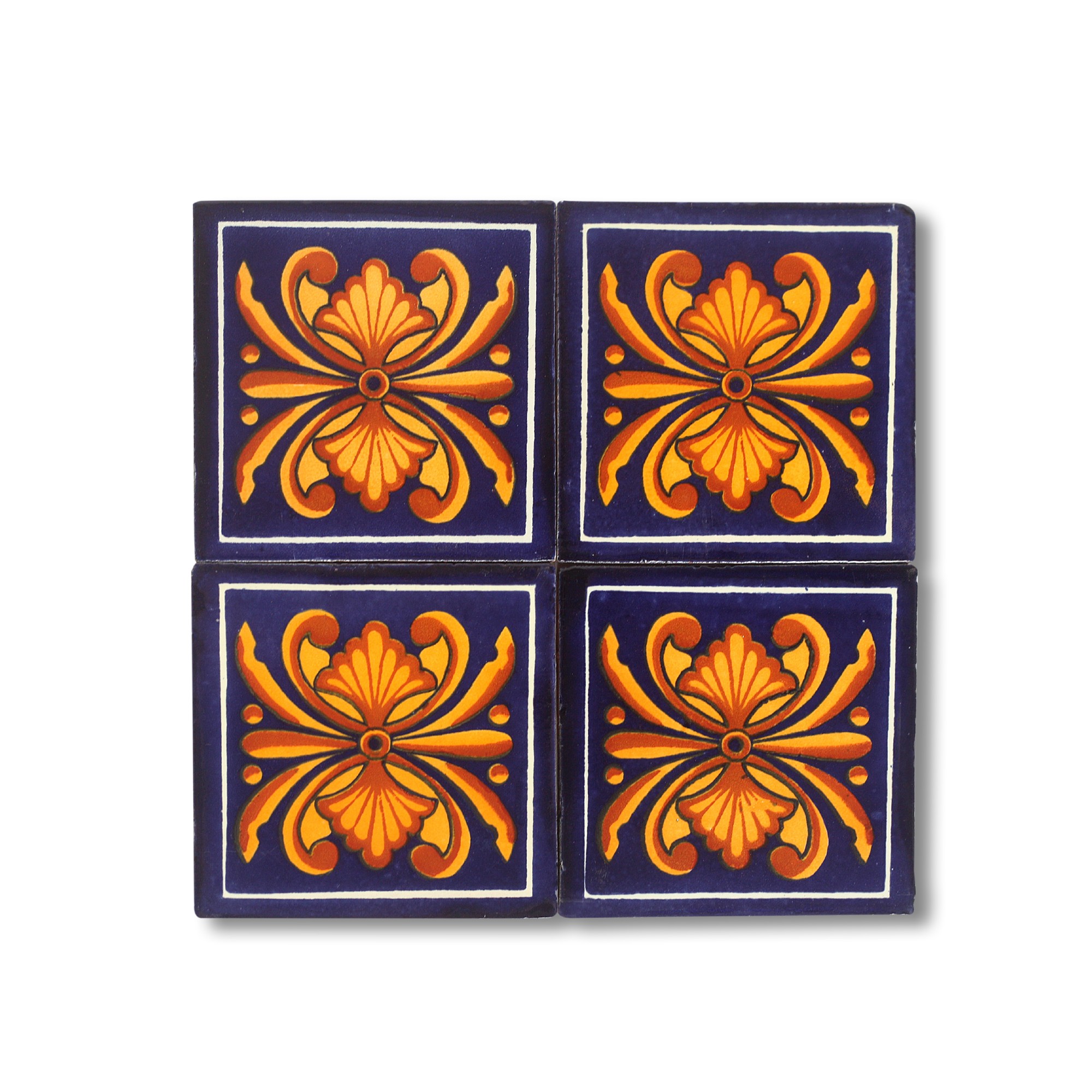 Kachel 'León', multicolor, T 10 cm, B 10 cm, H 0,5 cm von fischer's lagerhaus