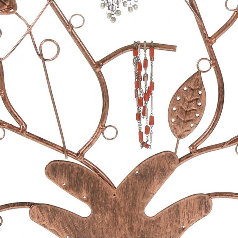 Porte bijoux arbre à boucle d'oreille et bijoux design Cuivre patiné