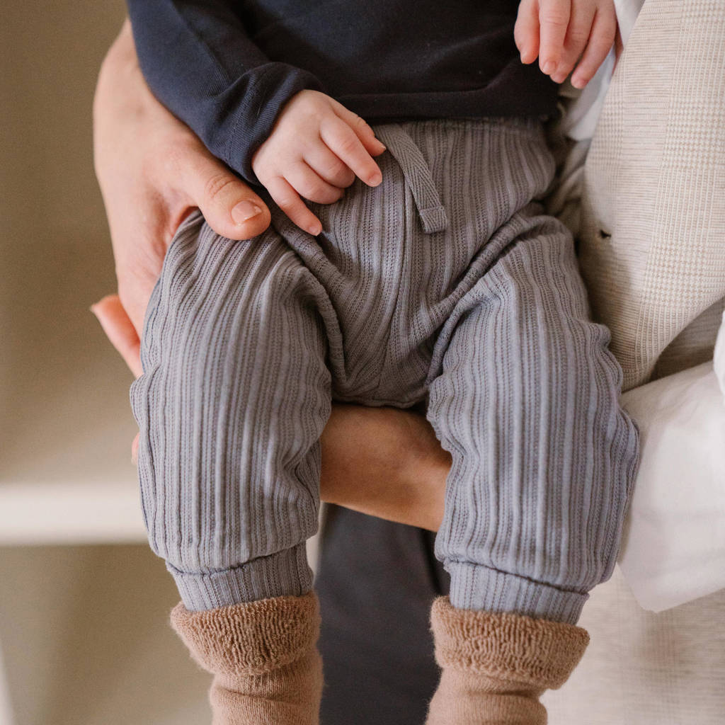 Dirkje babybroek - set van 2 bruin/grijs