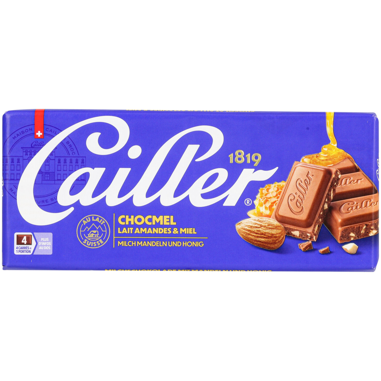 Cailler Chocmel Tafelschokolade Milch mit Mandeln und Honig