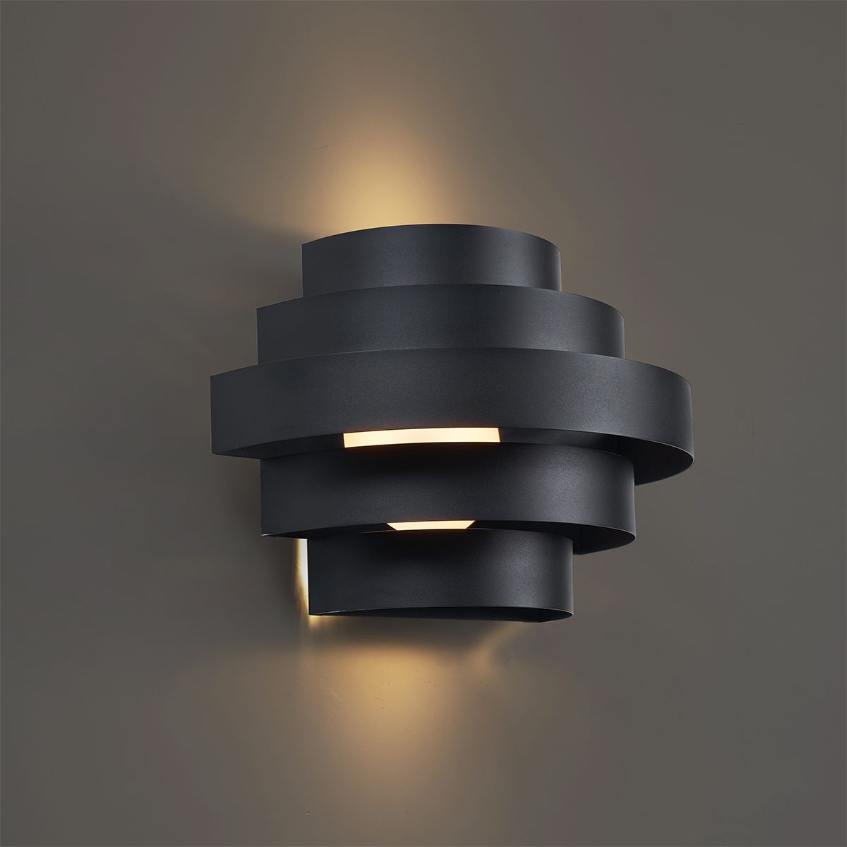 Moderne wandlamp zwart incl. LED 3-staps dimbaar - Lines