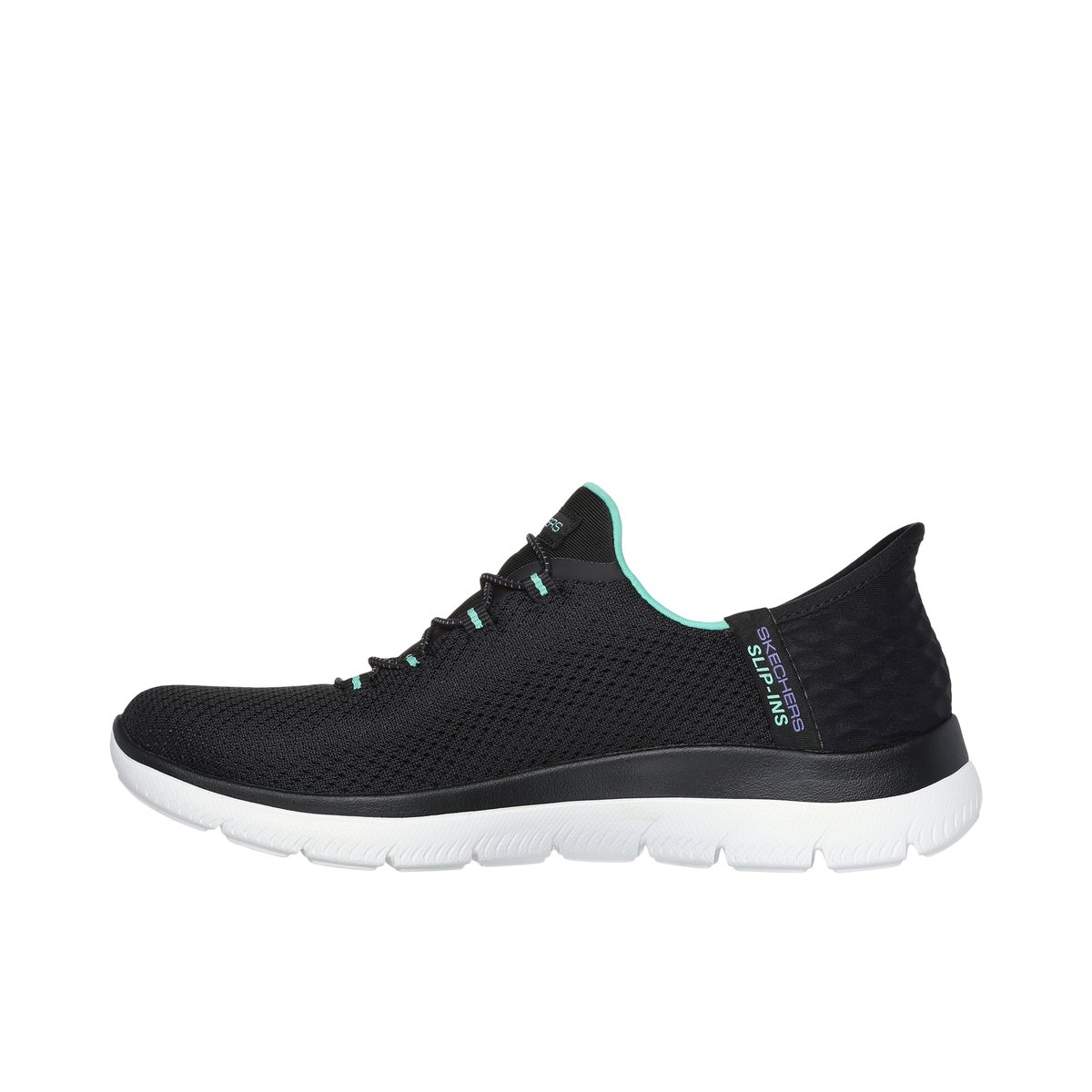 2X les points-Summits2-l-Baskets - Talon plat - Noir/Blanc