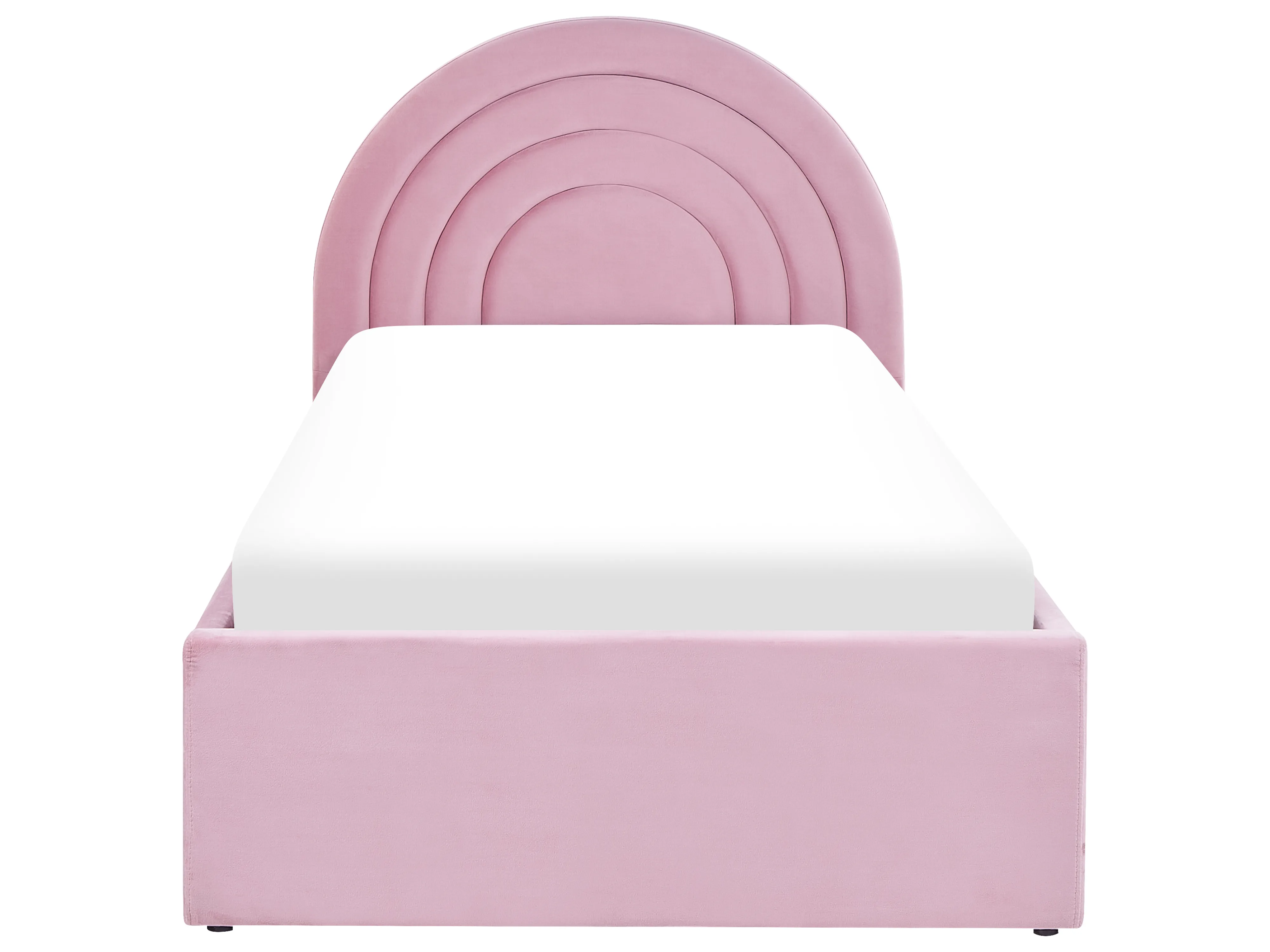 Kinderbed met opbergruimte Fluweel ANET 90 x 200 cm Roze