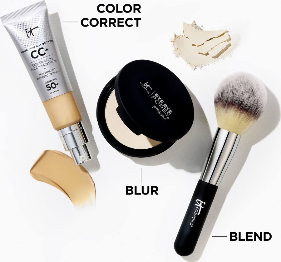 It Cosmetics Bye Bye Pores Pressed™ Poreless Finish Airbrush Pressed Powder Translucent Tan/Rich 9g