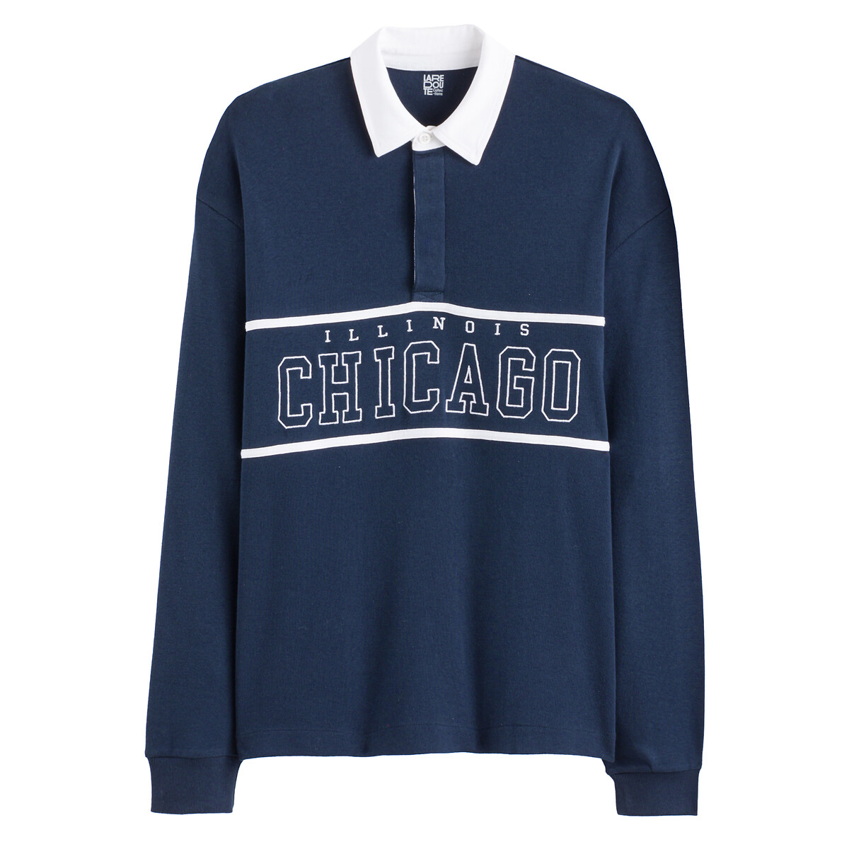 COLEÇÕES LA REDOUTE<br>Polo oversized de mangas compridas, unissex