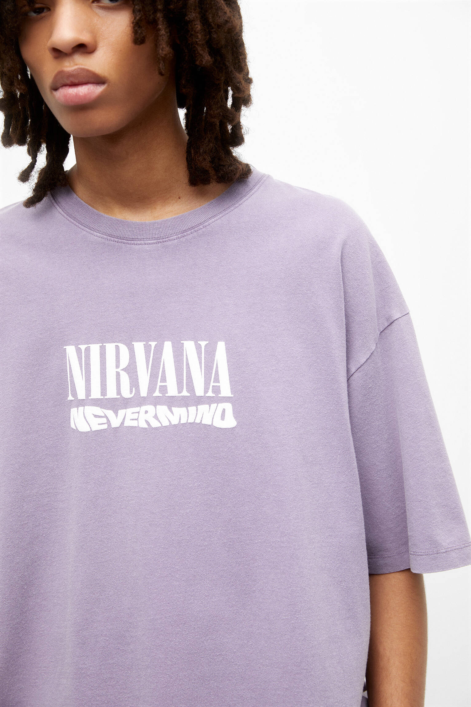 CAMISETA NIRVANA NEVERMIND - ROSA MALVA