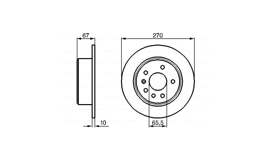 Bremseskive 270 x 10 mm