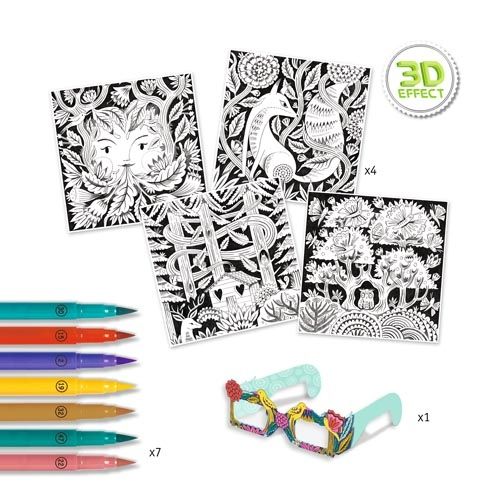 Djeco 3d-kleuren - fantasiebos