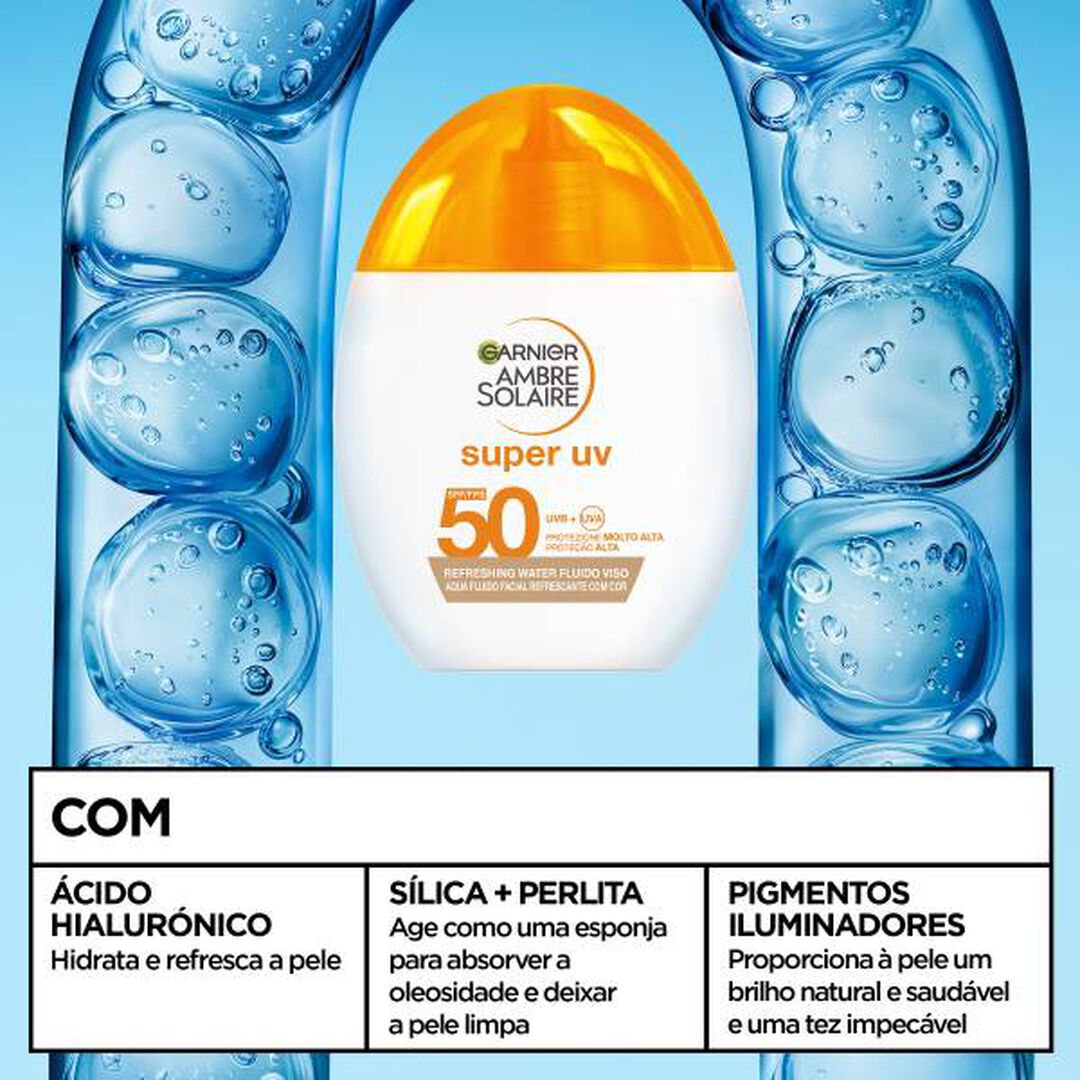 AMBRE SOLAIRE Super UV Vitamina C - Water Refresh Tinted - 40ml