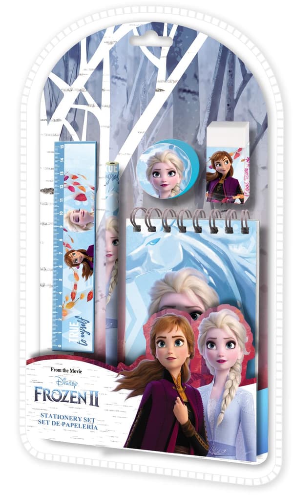 Frozen skrivesett 5 deler frost anna elsa blyant viskelær