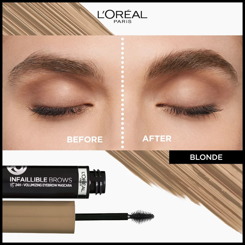 L'Oréal Paris Cosmetics Infaillible Brows 24H Volumizing Eyebrow Mascara 4,4 ml - 7.0 Blonde