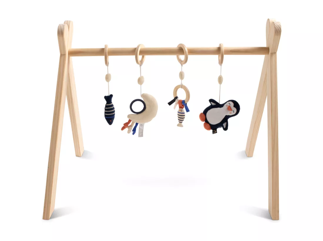 Arche d'éveil bois avec 4 jouets