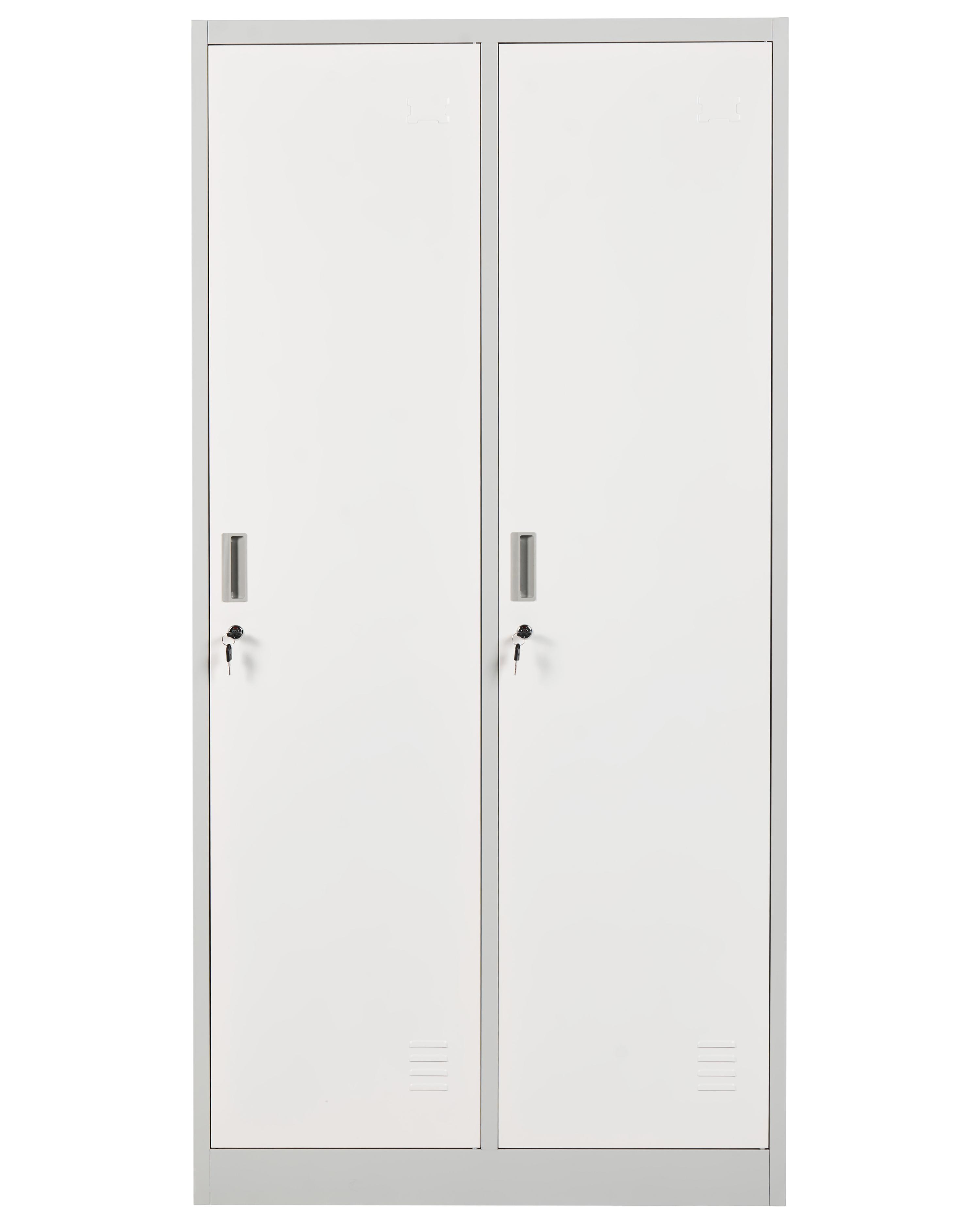 Locker met 2 deuren ATHLETE Metaal Grijs/wit