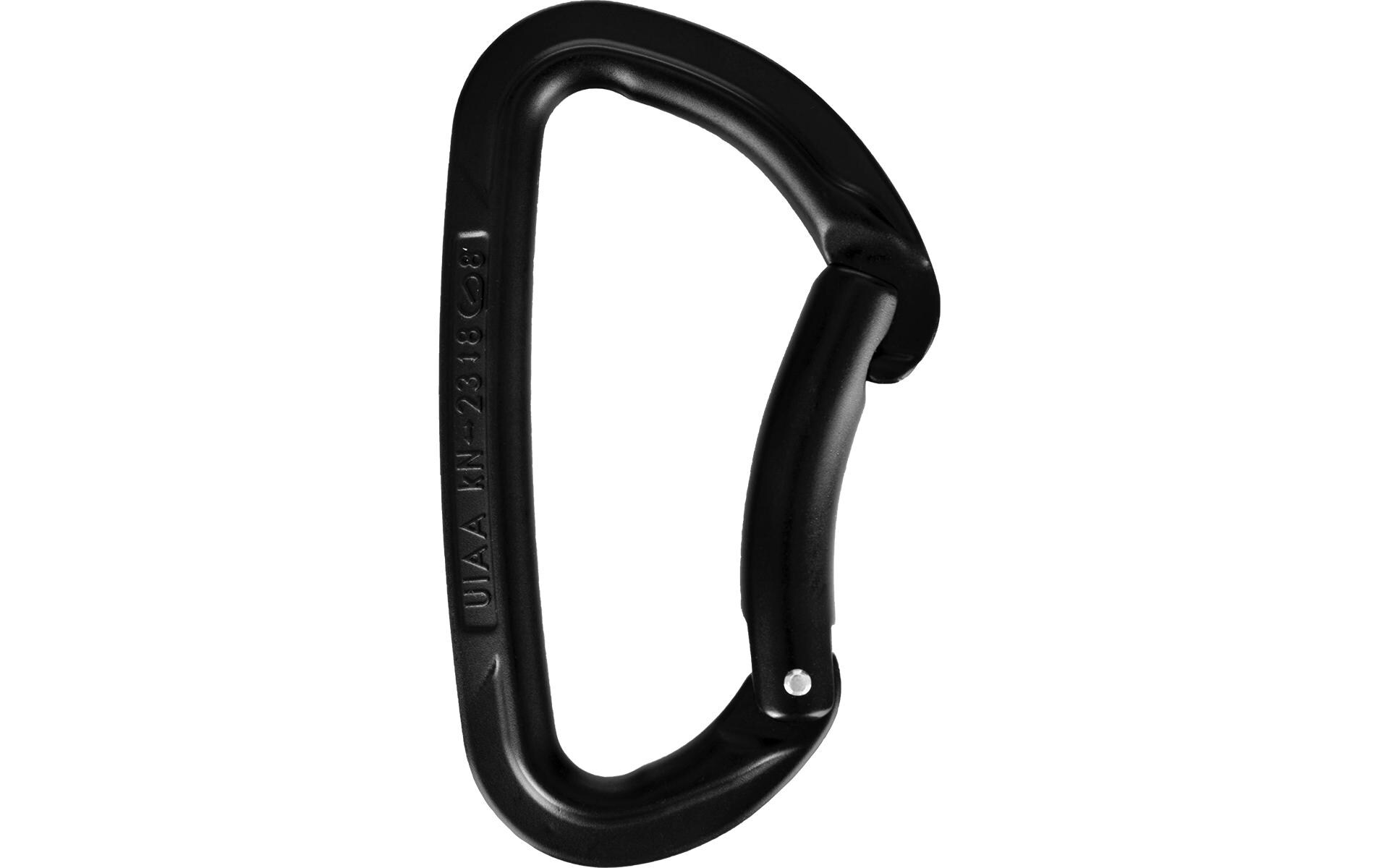 Carabiner Session Bent Gate SchwarzKarabiner mit gebogenem Schnapper