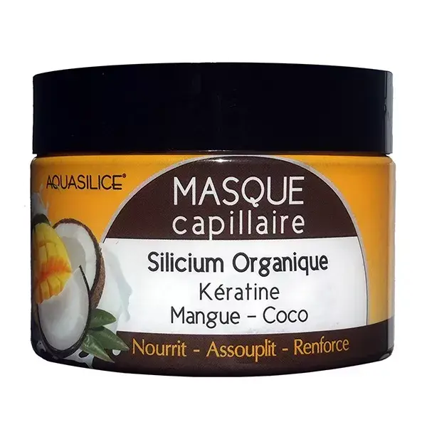 Máscara Capilar Aquasilice com Silicone e Queratina, Aroma de Manga e Coco, 250ml