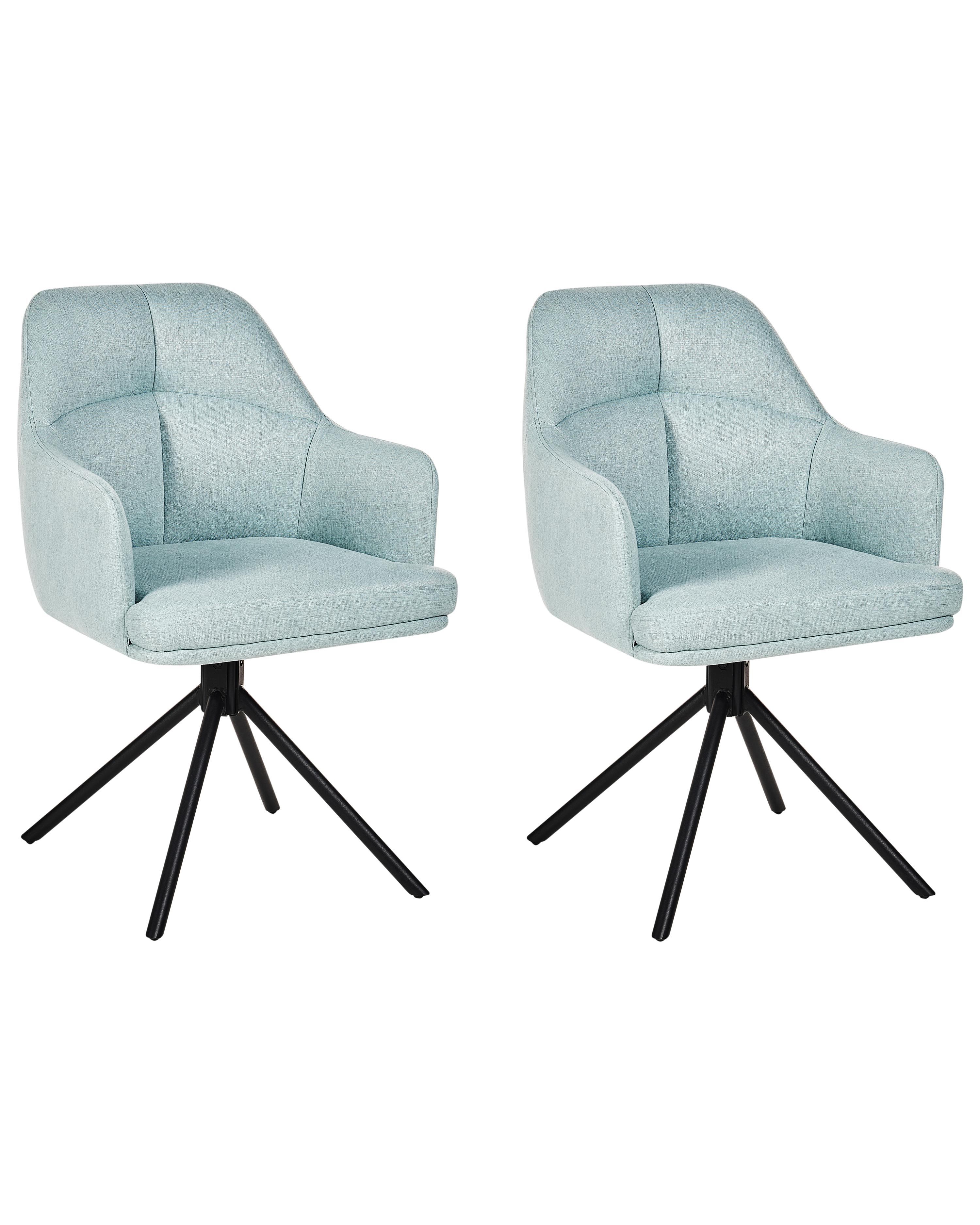 Set van 2 eetkamerstoelen draaibaar MIRA Lichtblauw