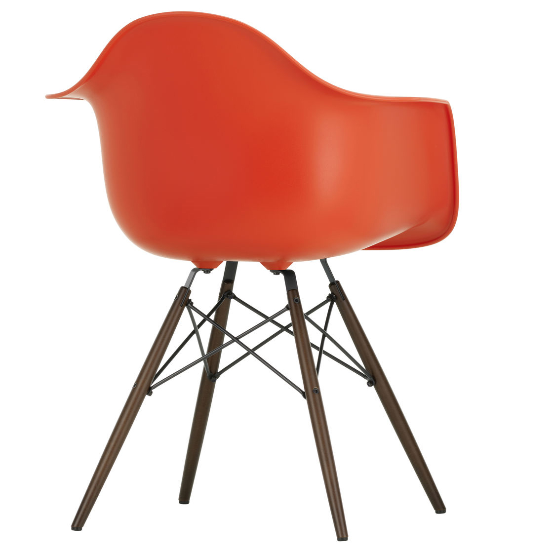 Eetkamerstoel DAW Poppy red RE esdoorn donker