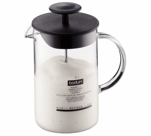 Mousseur à lait manuel avec anse en verre Latteo - Bodum